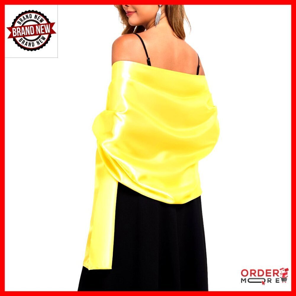 Satin Shawl Wrap for Weddings Parties Evening Dresses 79x28 Inches